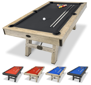 GoSports 7 ft Pool Table with Wood Finish